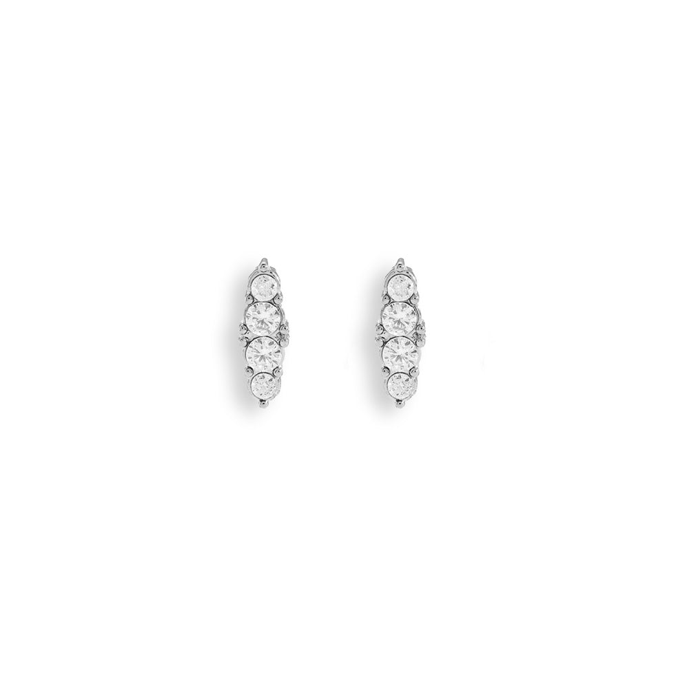 Diamond Bar Studs | Oorknopjes met zirkonia steentjes | Sieraden By Frances Falicia