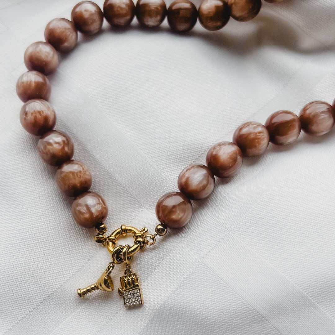 Espresso Chic Necklace | Kralenketting | Sieraden By Frances Falicia