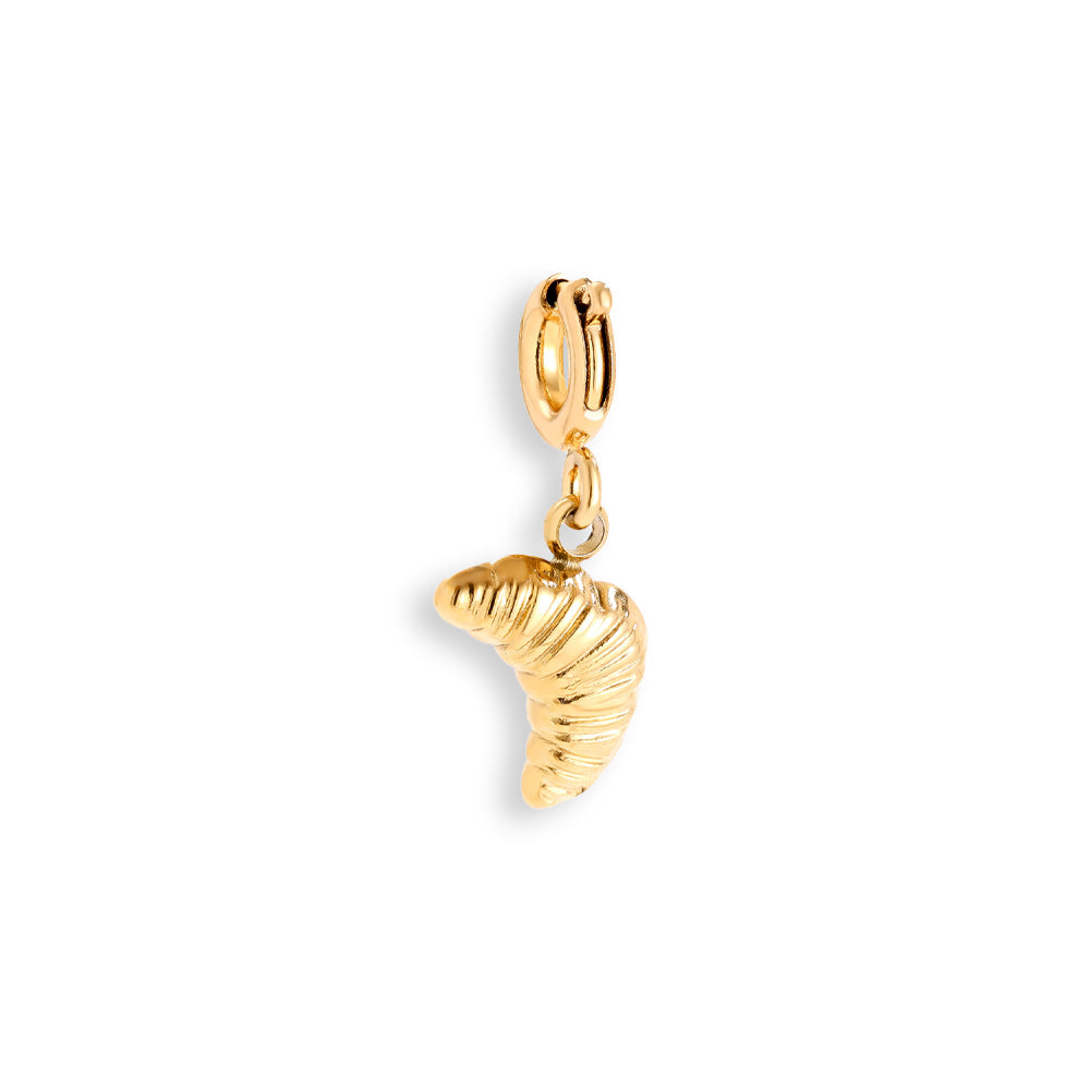 Golden Croissant Charm | Croissant bedel | The Charm Bar | Sieraden By Frances Falicia