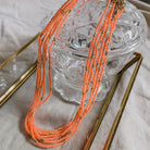 Miyuki kralen ketting | Oranje | Dameskettingen | Stainless steel sieraden | By Frances Falicia