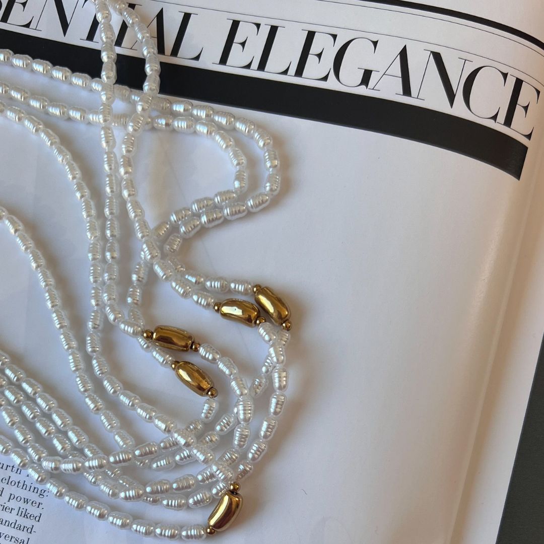Pearl | Parelketting met kralen | Stainless steel sieraden | By Frances Falicia