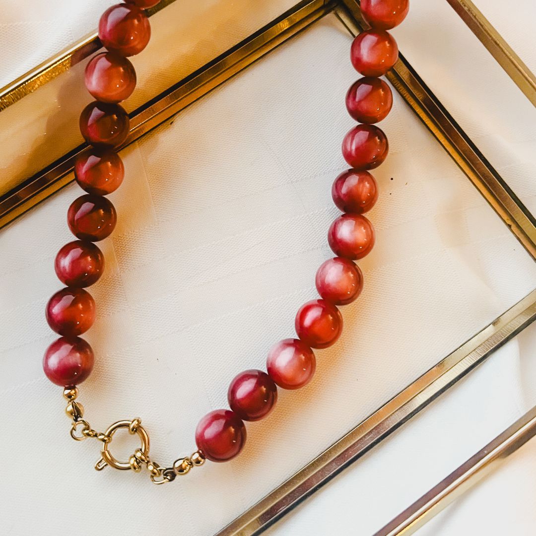 Ruby Roast Necklace | Kralenketting | Kettingen | Sieraden By Frances Falicia