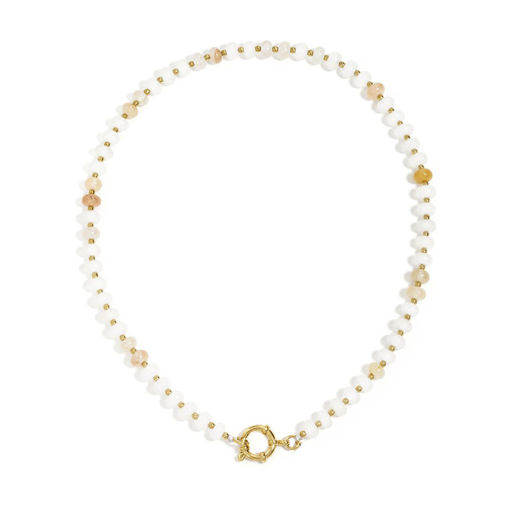 Vanilla Cream Necklace | Natuursteen ketting | Kettingen | Sieraden By Frances Falicia