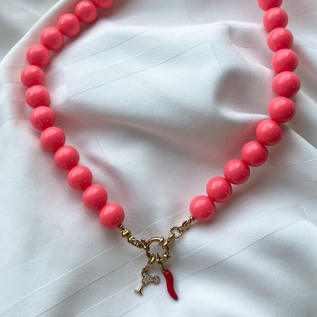 Coral Glow Necklace | Koraal kralenketting | Sieraden By Frances Falicia