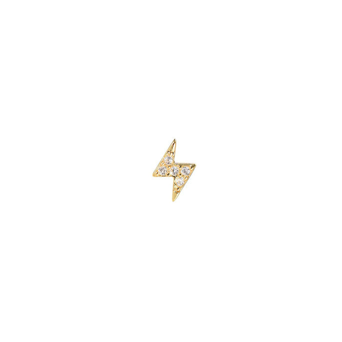 Davy bliksem piercing | Frances Falicia | Stainless steel sieraden