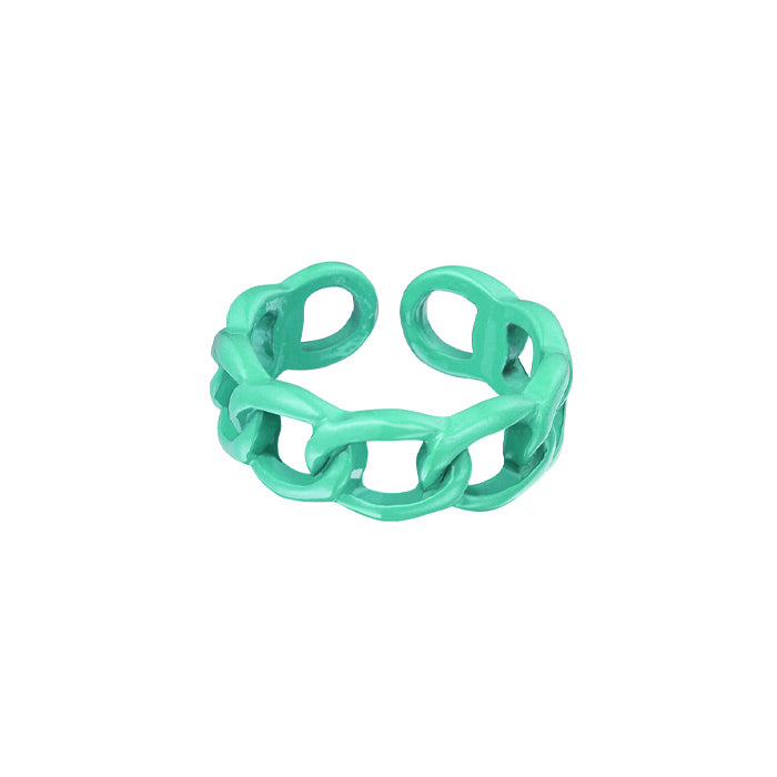Gevlochten ring | Gekleurde ring | Groene ring | Frances Falicia