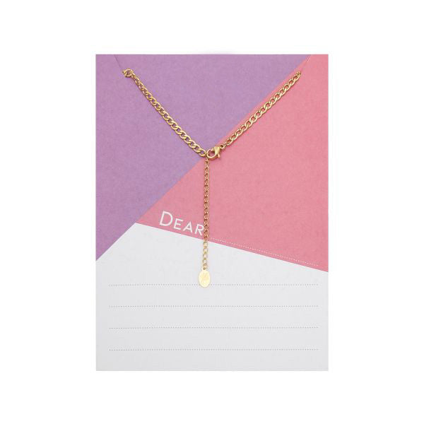 Ketting met geboortejaar goud achterkant