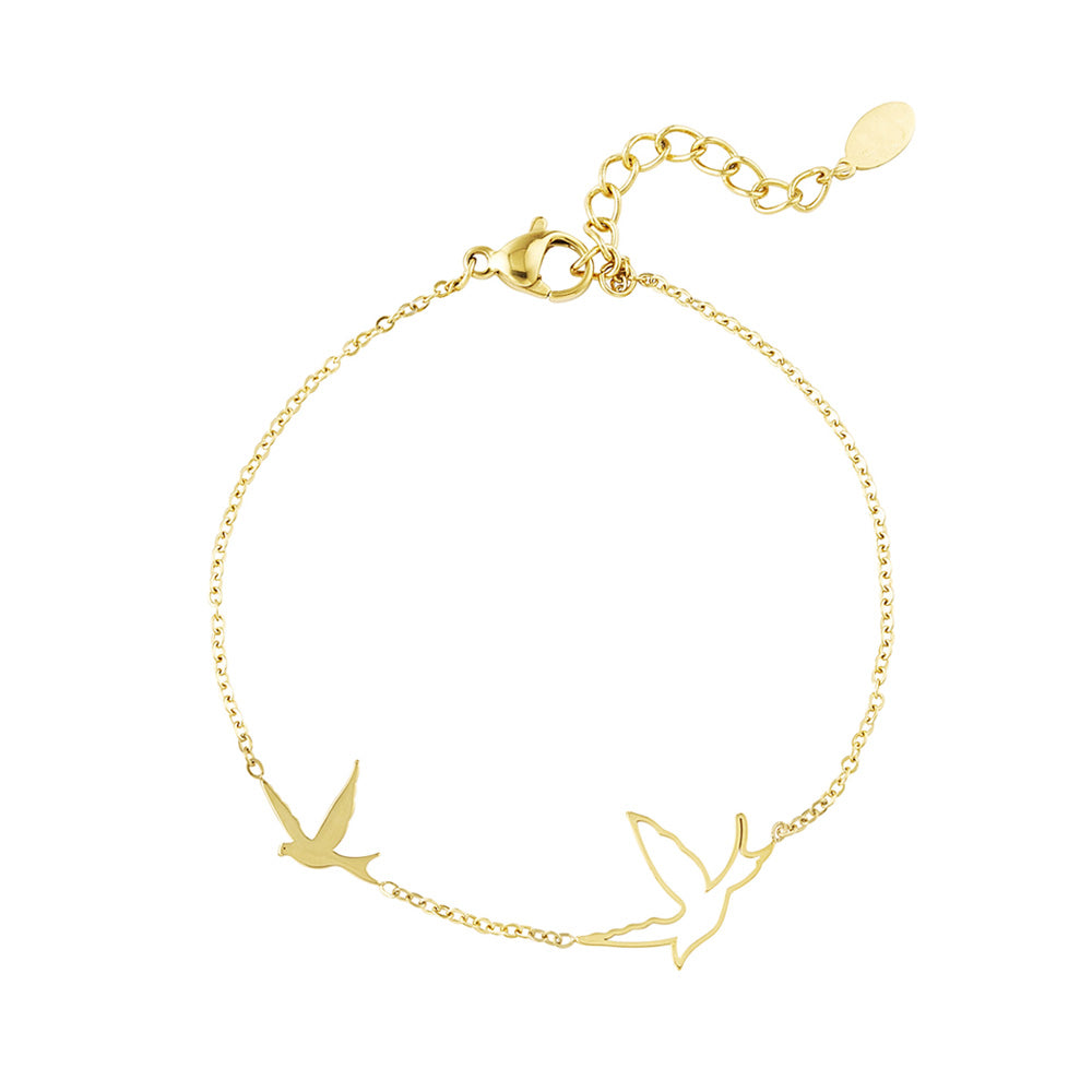 Moeder Dochter armband | armband met vogels | armbandsetje | Stainless steel armbanden | by Frances Falicia