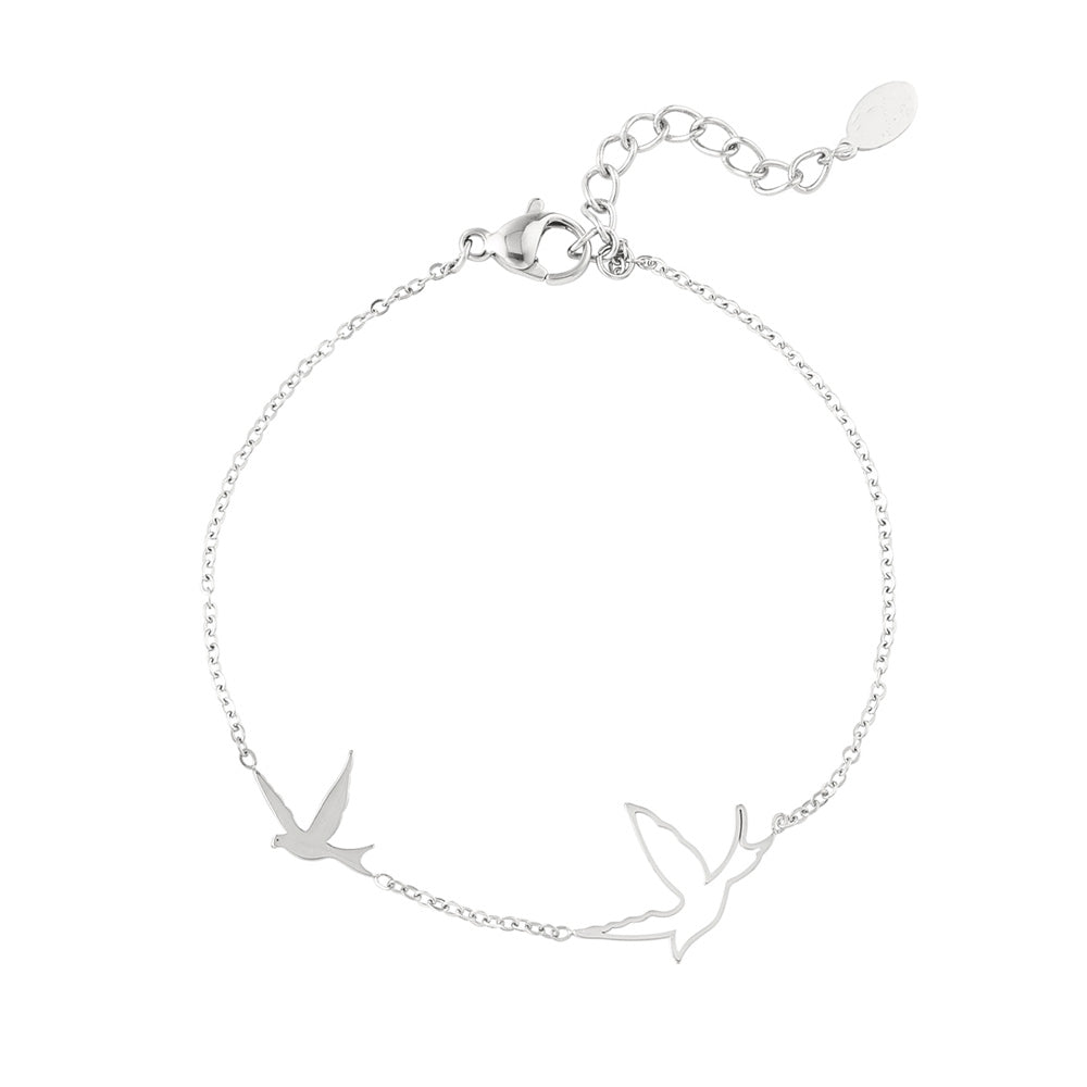 Moeder Dochter armband | armband met vogels | armbandsetje | Stainless steel armbanden | by Frances Falicia