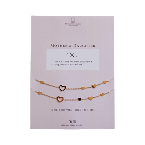Moeder Dochter armband | Hartjes editie | Frances Falicia