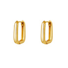Rectangle hoops smooth goud | Frances Falicia