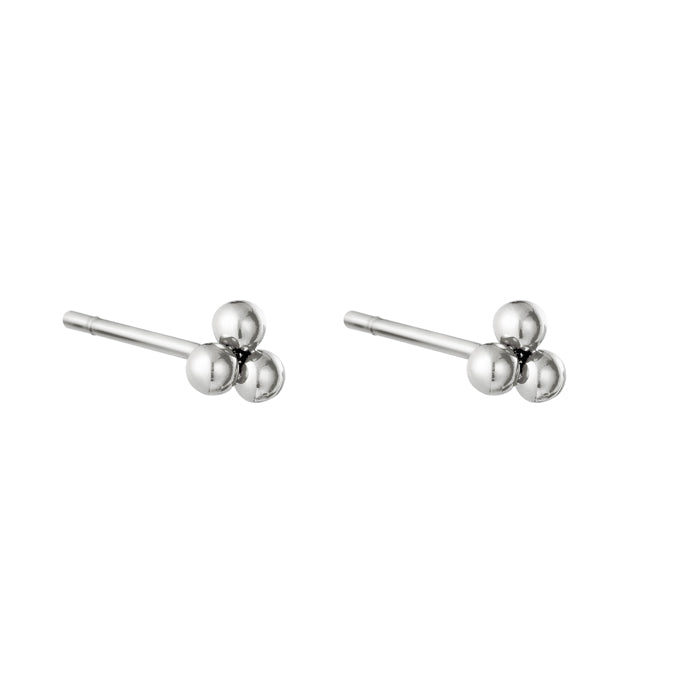Zilveren oorknopjes | Studs met drie bolletjes | Frances Falicia