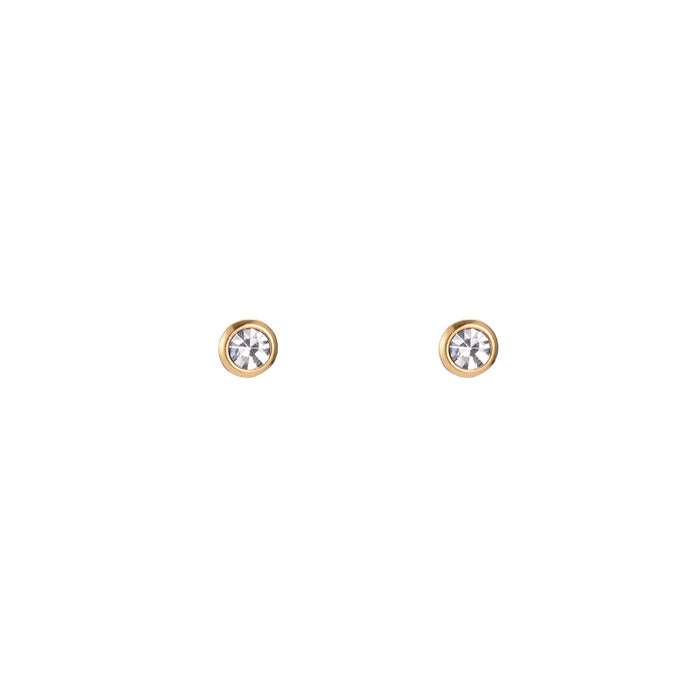 minimalistische oorknopjes zirkonia | Frances Falicia | Stainless steel sieraden